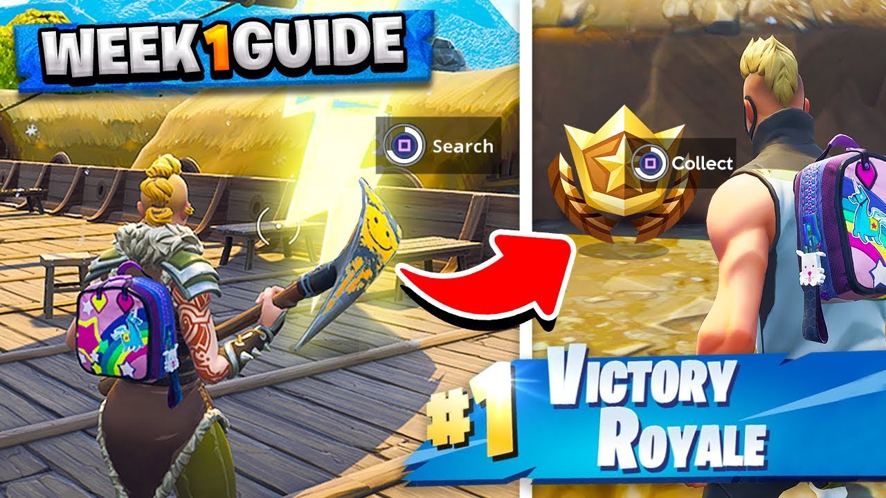 SEASON 5 WEEK 1 CHALLENGES! - Secret Battle Star Location, Ragnarok Upgrades (Fortnite Battle Pass)
