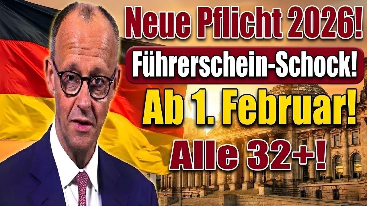 🚨 F&uuml;hrerschein-Schock 2026: Neue Pflicht ab 1. Februar &ndash; alle &uuml;ber 32 betroffen!
