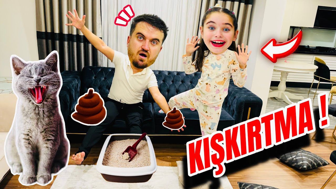 TÜM GÜN BABAMA DEV KIŞKIRTMA YAPTIK !! ELİF SİNEM 24 SAAT ŞAKA YAPTIK !!