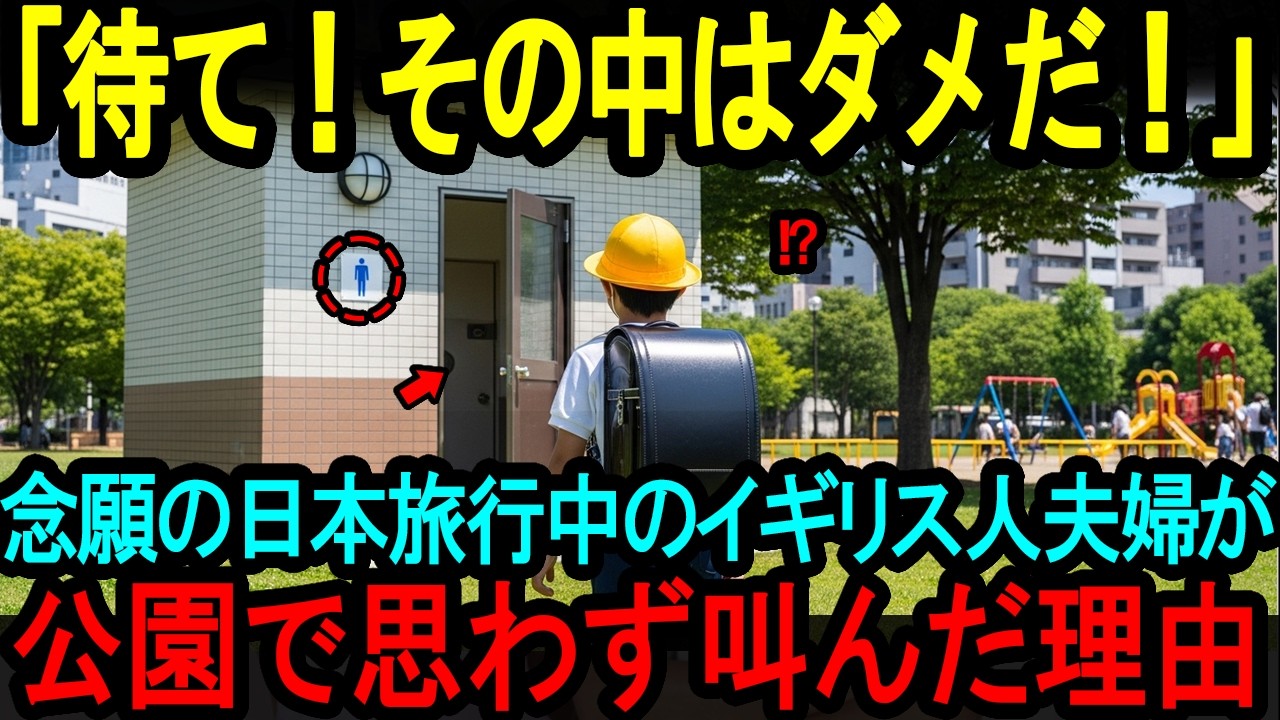 【海外の反応】「待て！その中に入るな！」イギリス人夫婦が憧れの日本旅行中に公衆トイレで目撃した光景に必死で叫んだ理由