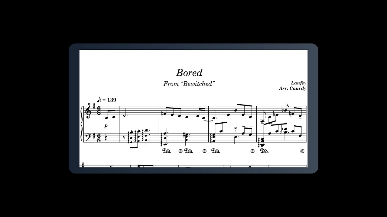 Laufey - Bored - Piano Arrangement by Caurdy