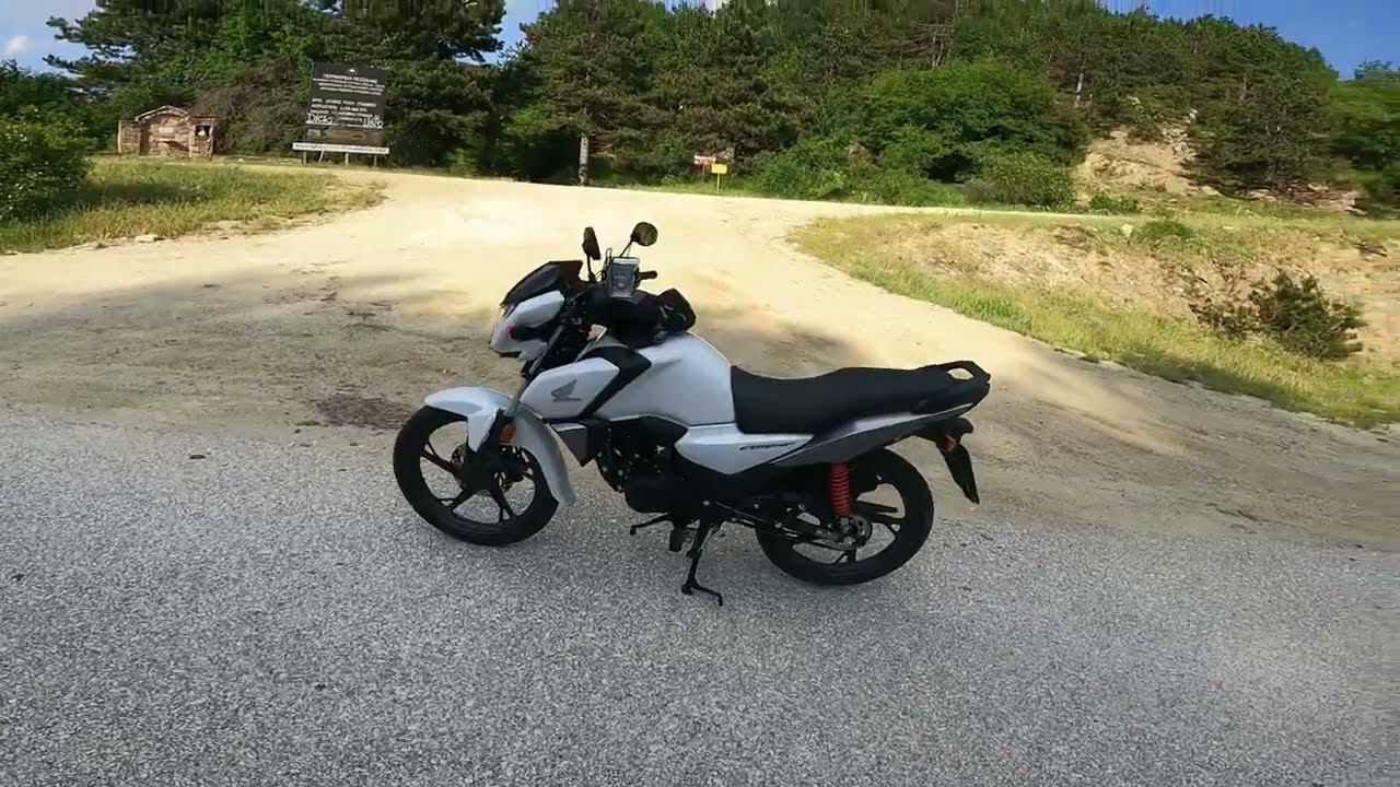 HONDA CB 125F traveling in mountain olympus in Greece