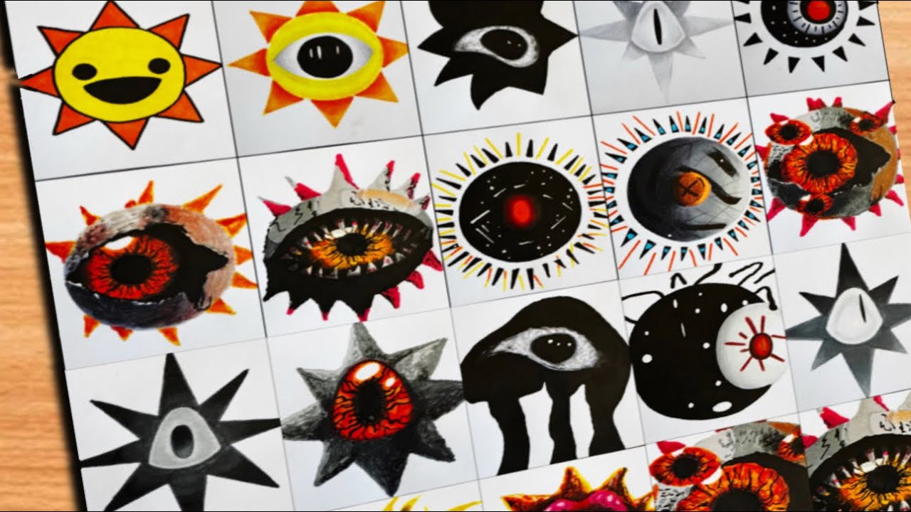 Dibujo de Sprunki de Incredibox: Fase 1 a fase 20 [Mr. Sun ] Sprunki mix