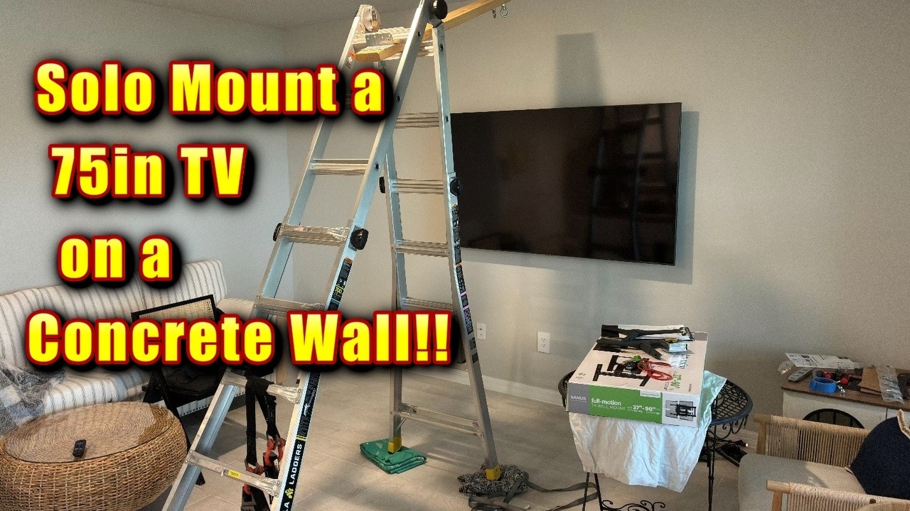 Now YOU can mount a 75 in TV on the Wall Alone!