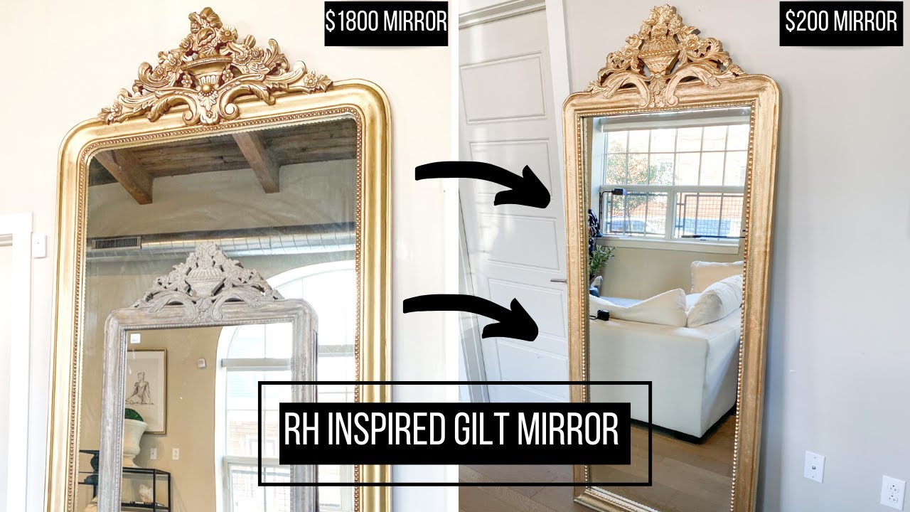 RESTORATION HARDWARE INSPIRED GILT MIRROR