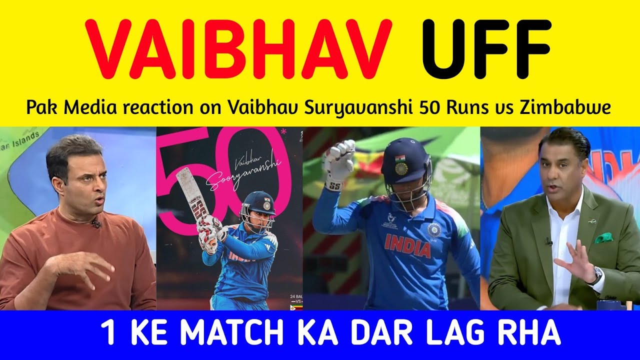 Tanvir ahmed Crying on Vaibhav 52 vs Zimbabwe U19 | Pak Media on Vaibhav Batting
