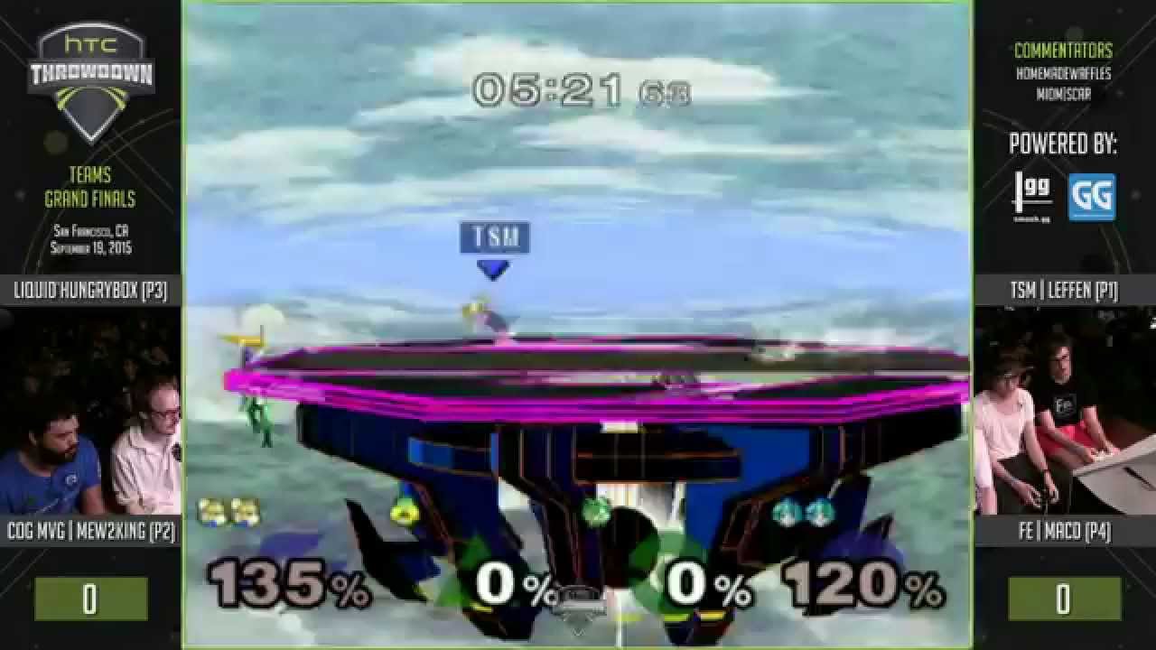 HTC Throwdown - Teams - Grand Finals: Liquid`Hungrybox & COG MVG|Mew2King vs TSM|Leffen & FE|MacD