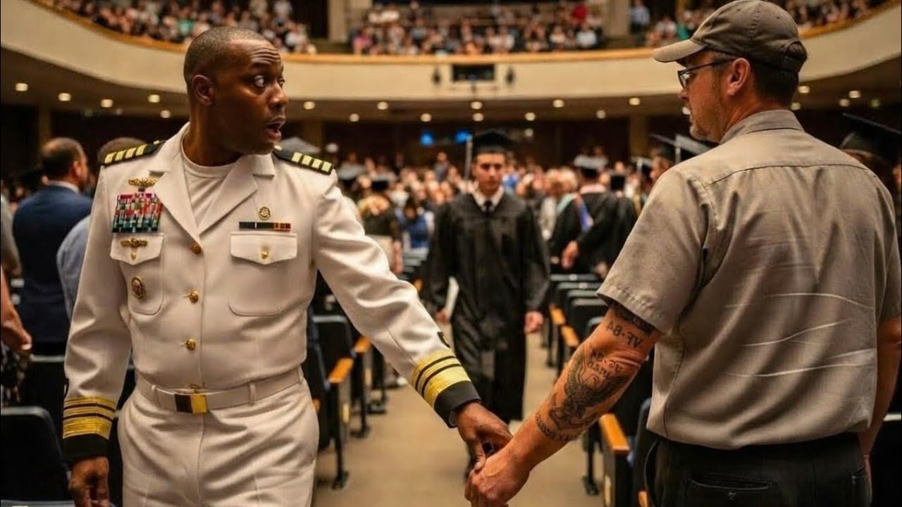 Der Hausmeister-Vater bei der Abschlussfeier – Dann erkannte ein Admiral sein geheimes Tattoo..