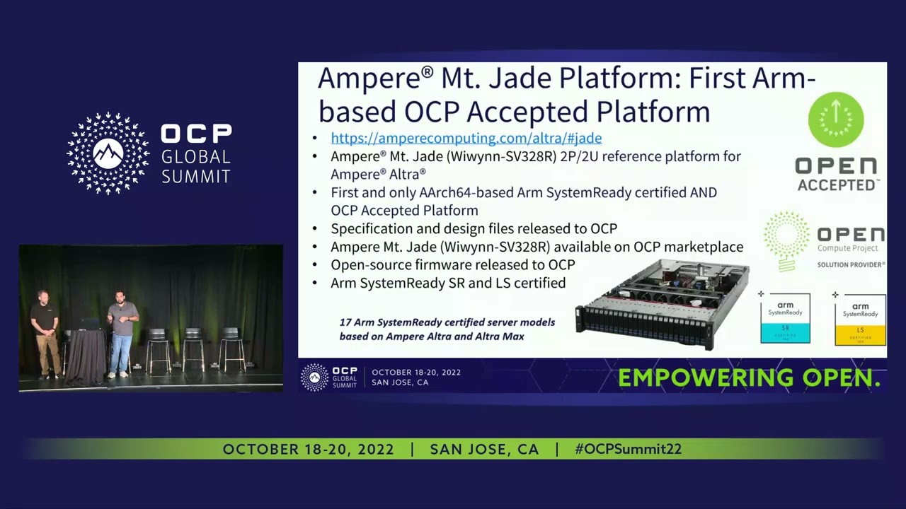 ARM firmware standards and OSF enablement on Ampere servers