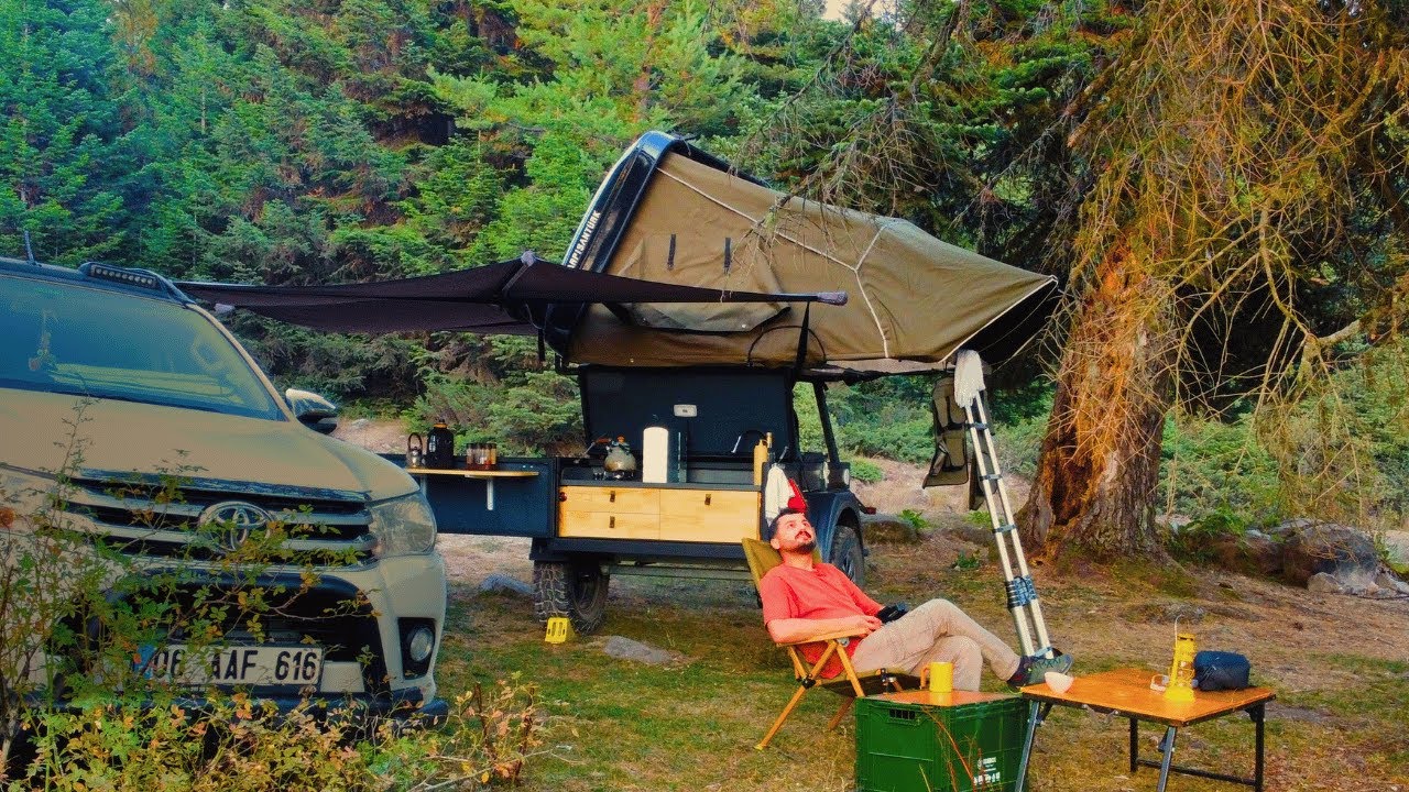 MİNİ ÇEKME KARAVAN İLE GÖL KENARINDA KAMP   @carpisanturkcamper