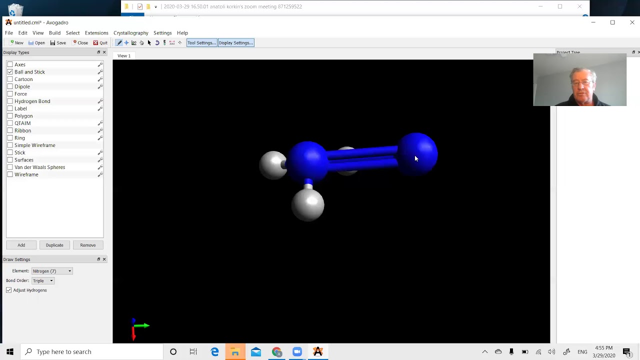 Lesson 1 with Avogadro (in Russian)