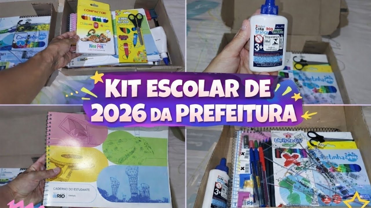 Mostrando o kit escolar de 2026 | Material Escolar Completo da Prefeitura 