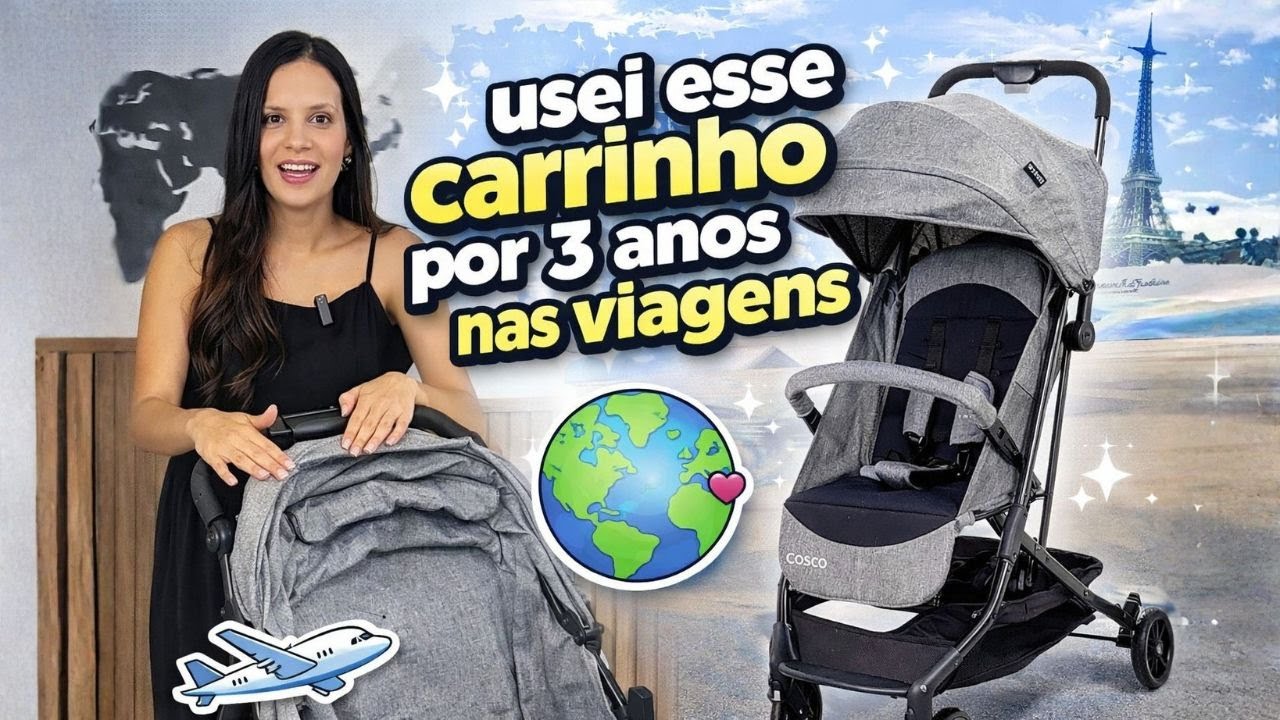 CARRINHO DE BEBÊ PARA VIAJAR, COSCO VALE A PENA? RESENHA COMPLETA, CARRINHO LEVE E PORTÁTIL