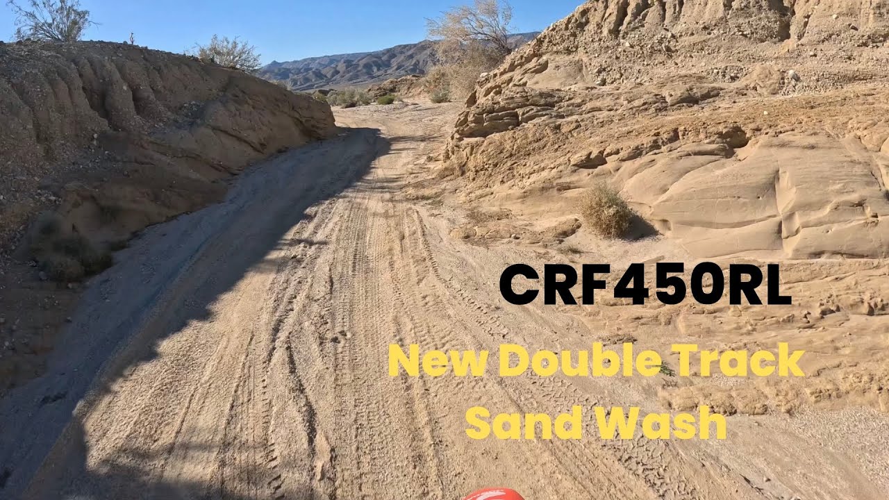 Crf450rl - Riding A New #doubletrack Sand Wash Into A Dirt Bike Tracked Wash, #dualsport #honda 