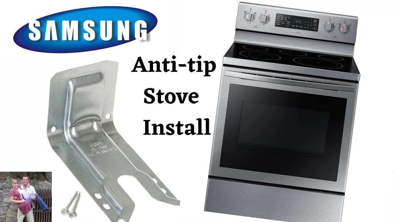 Install Anti-tip Bracket for Samsung Glass Top Stove Universal 