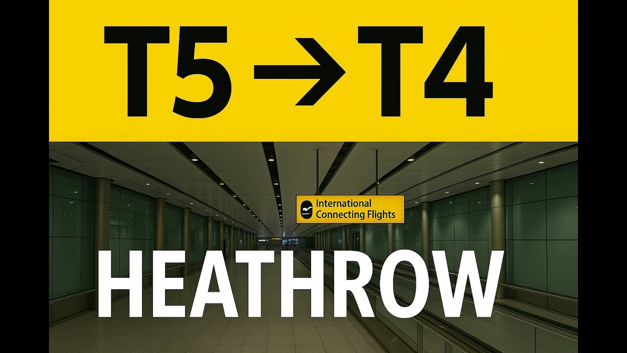 London Heathrow Airport Guide ✈️ From Terminal 5 to Terminal 4 – Easy Transfer Walkthrough
