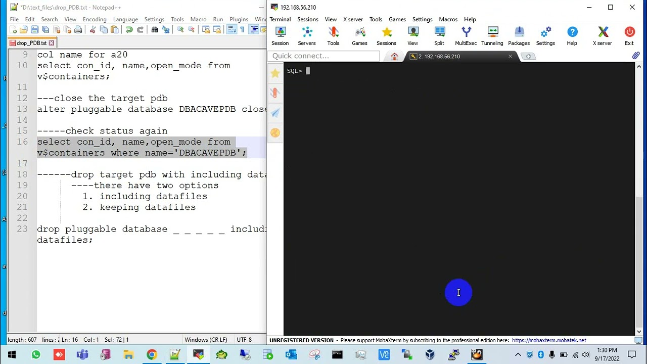 drop a pluggable database on oracle database. #DBA_Cave #Oracle