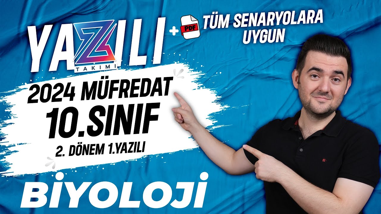 10.Sınıf Biyoloji 2.Dönem 1.Yazılı | 2023-2024 Örnek Sınav