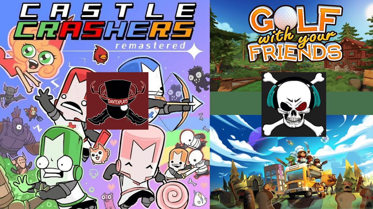 jugando con amigos /overcooked 2/castle crashers/golf with friends