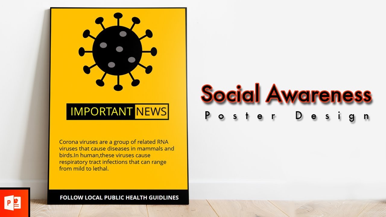 Social Awareness Poster in PowerPoint | poster design tutorial 2020