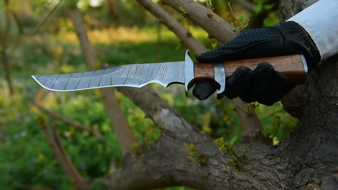 Damascus Steel Custom Handmade Military Bowie Knife