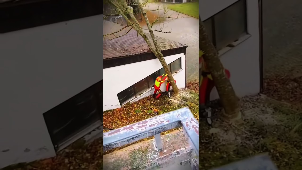 Tree cutting gone wrong😅🥹#tree#cutting#fail#fyp