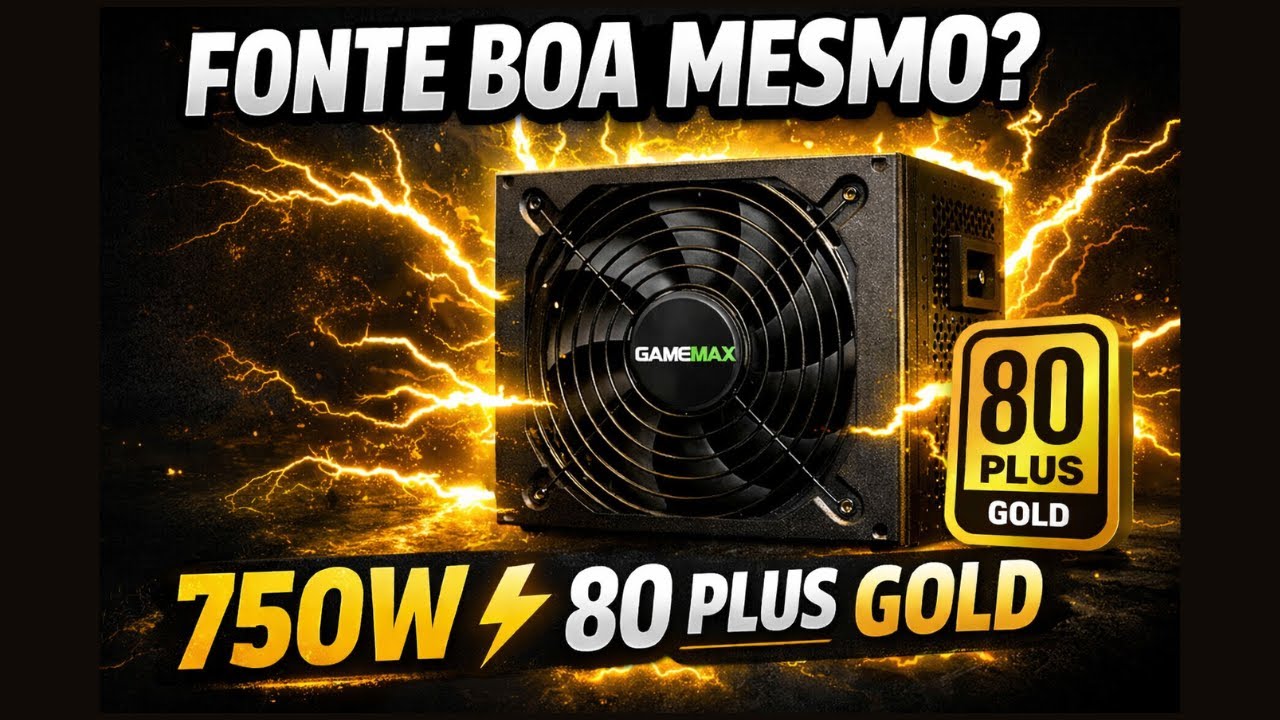 Gamemax GX-Serie GX-750 Fonte 750W 80 Plus Gold pfc ativo core preta full modular.