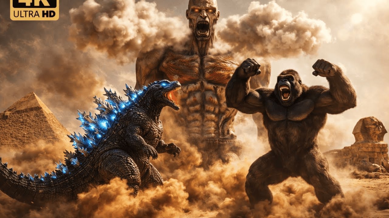 Unstoppable Titans Clash | King Kong & Godzilla & Giant Titan (4K UHD)