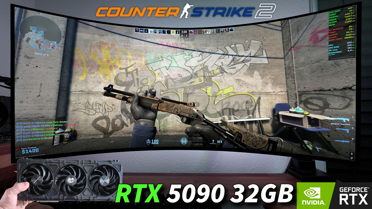 CounterStrike 2 - RTX 5090 32GB - Ryzen 7 9800X3D | LG UltraGear 45