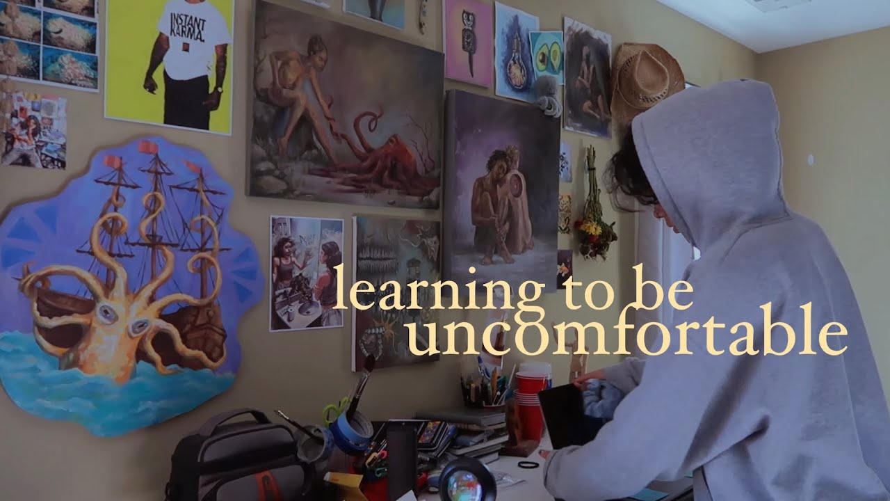 finding comfort in the uncomfortable 💫 the artist's way, paint w/ me, & an artist's daily routines