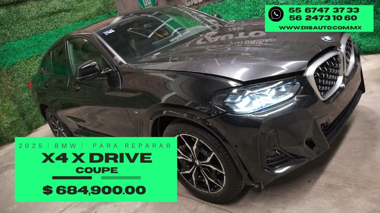 DISAUTO│2025  BMW X4 XDRIVE COUPE M SPORT TURBO APPLE PIEL CAMINANDO PERFECTO BOLSAS OK 7,000 KIL