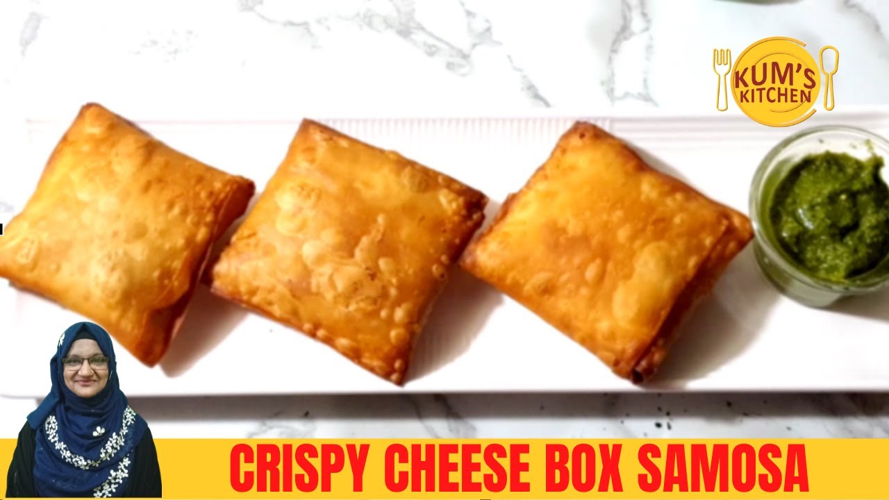 Crispy Cheese Box Samosa | Crispy Cheese Pocket Patties | Square Samosa | Easy recipe