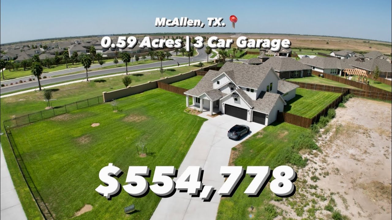 NEW CONSTRUCTION | 5 BEDS | 3.5+ BATHS | 3,537 TOTAL SQ FT | 3 CAR GARAGE | MCALLEN, TX | 0.59 ACRES