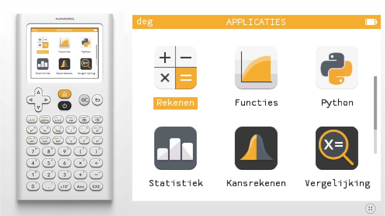 Ontdek hoe het toetsenbord van jouw NumWorks rekenmachine werkt.