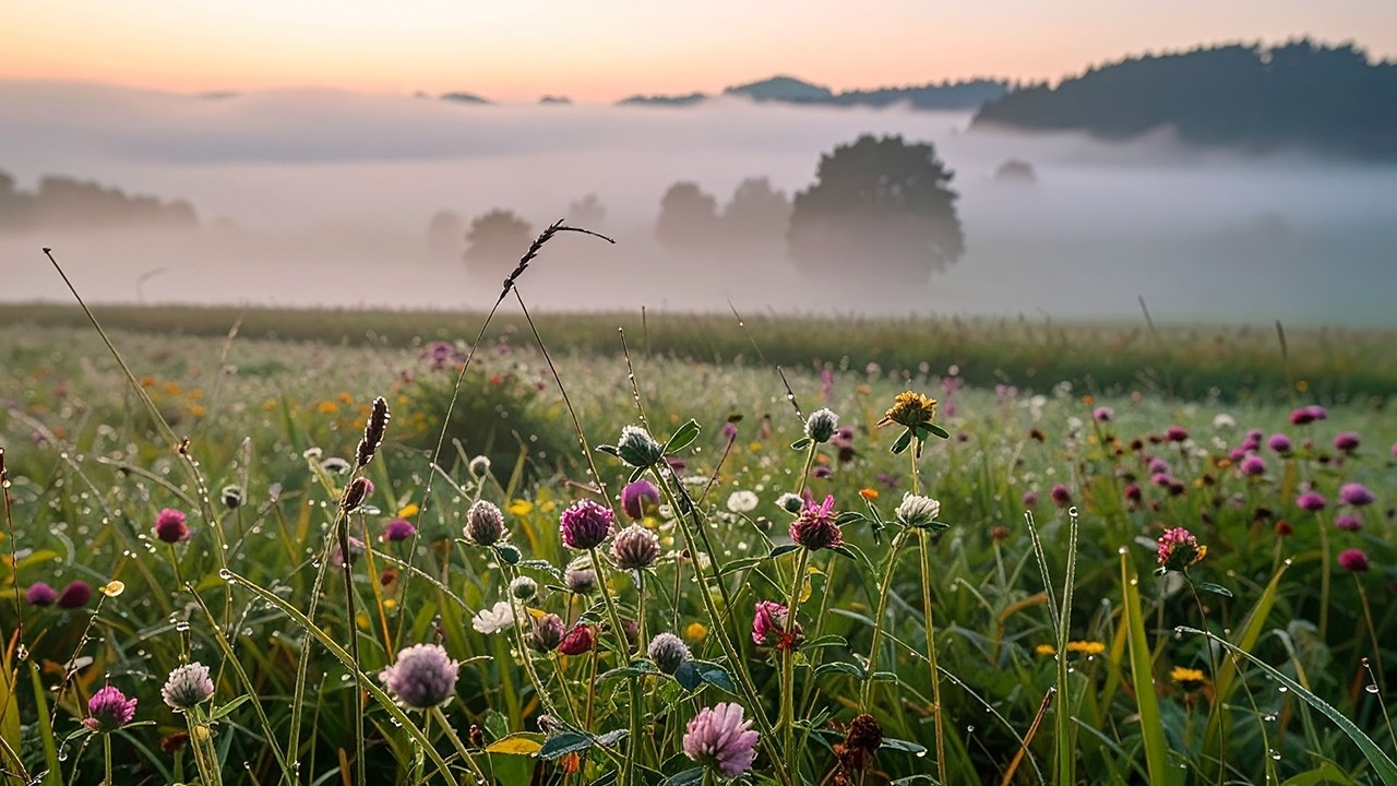 Spring Morning Meadow Ambience: Early Birdsong & Bees 🌸 | 4K Nature Sounds