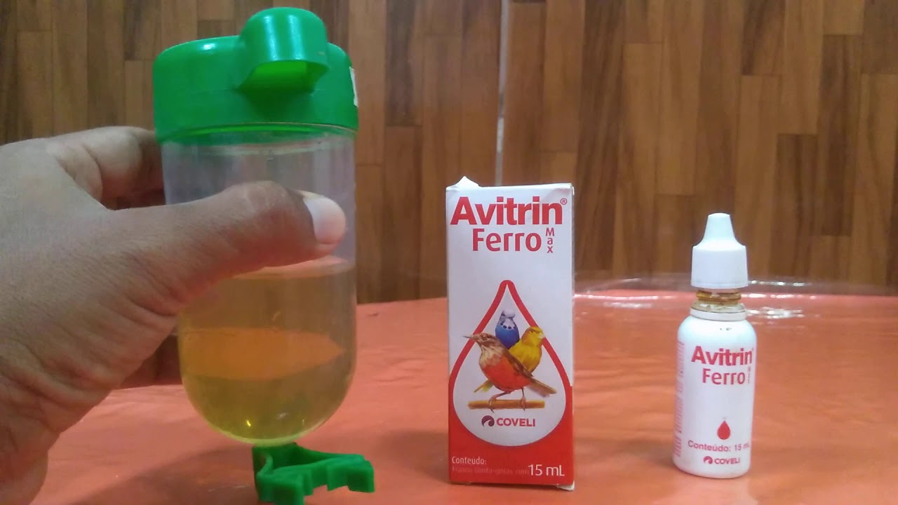 Avitrin ferro,muito bom para seus pássaros.vai lá se escreve no canal e deixe seu like..