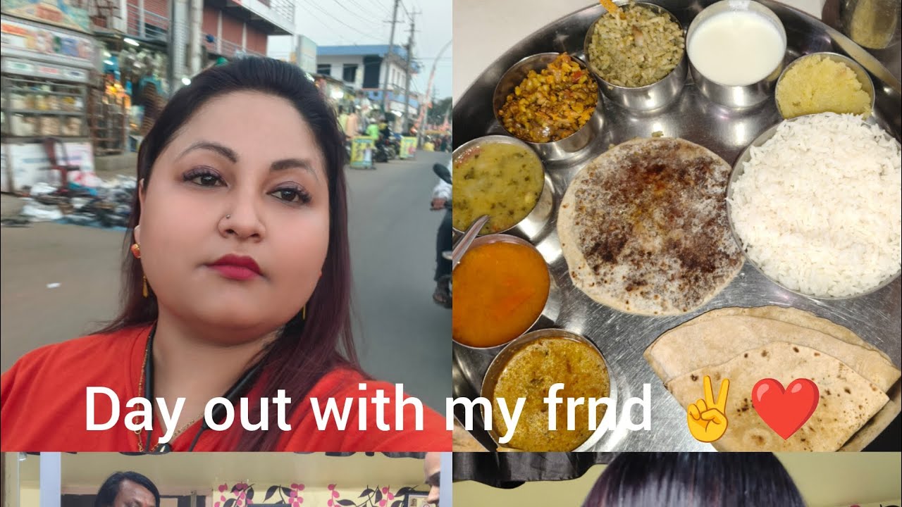 Lunch date with my frnd😋& Best Salon in Mundgod ❤️#dailyvlog#tibetanvloger #subcribemychannel 