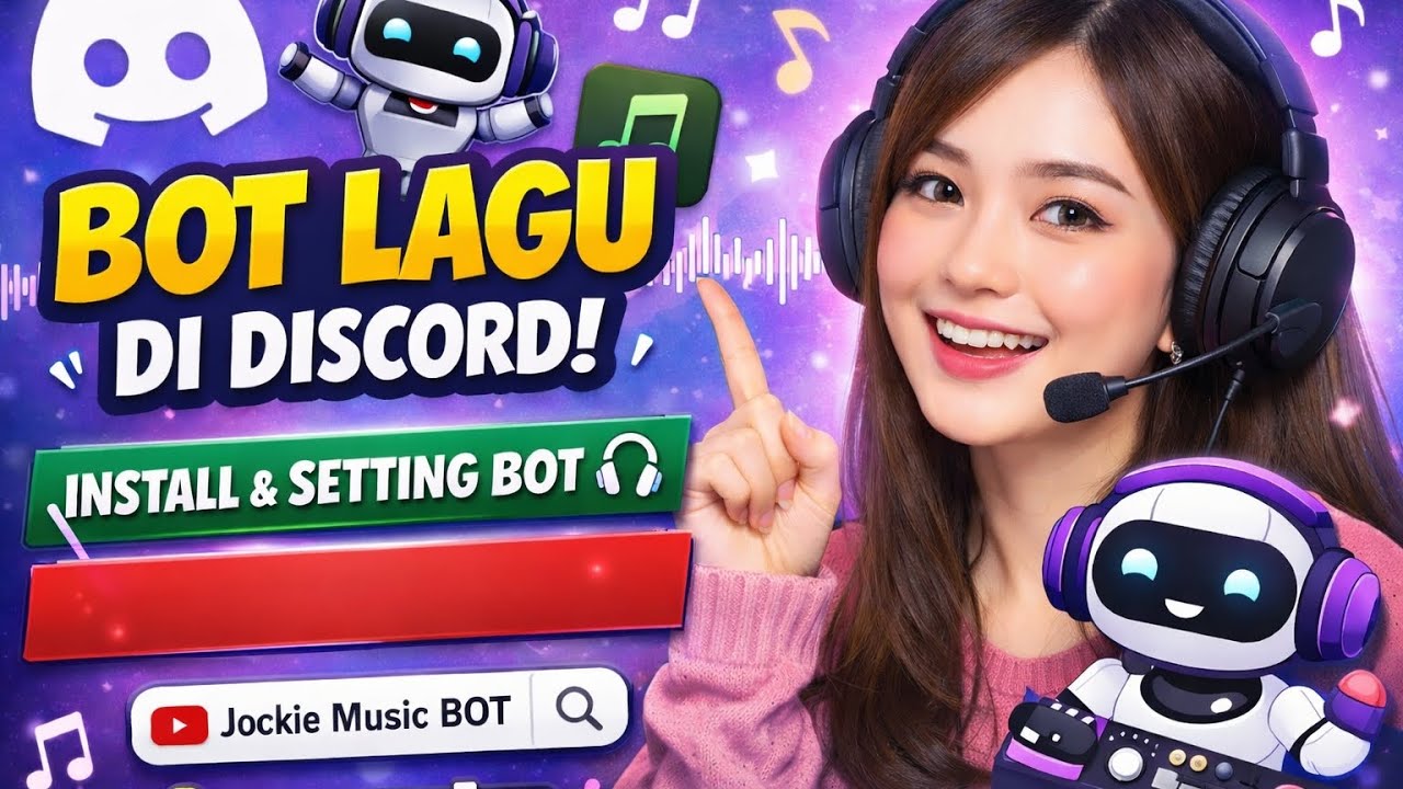CARA MENAMBAHKAN BOT LAGU JOCKIE MUSIC DI SERVER DISCORD SENDIRI #tutorial #tipsandtricks #discord 