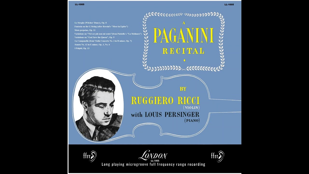Paganini: Le Streghe, Op. 8 (Arr. Kreisler) - Ruggiero Ricci with Louis Persinger