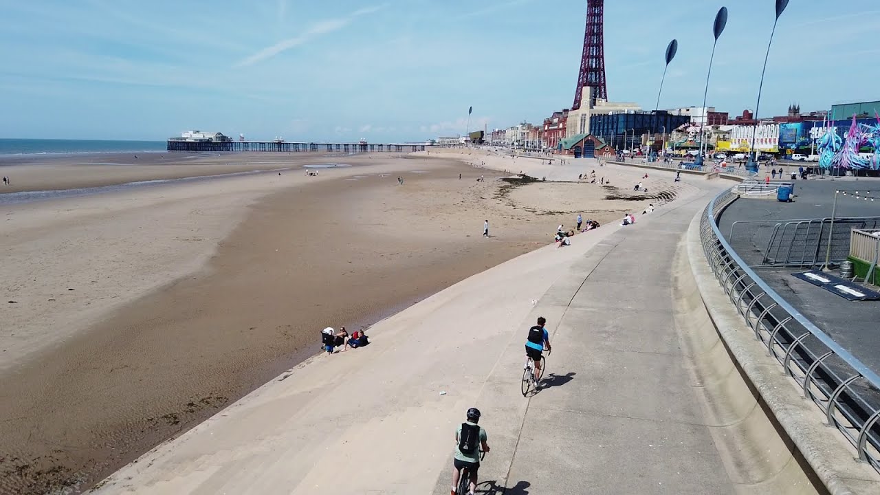 walking around blackpool mid week.  beach , sun, sand, and sausage rolls  and more