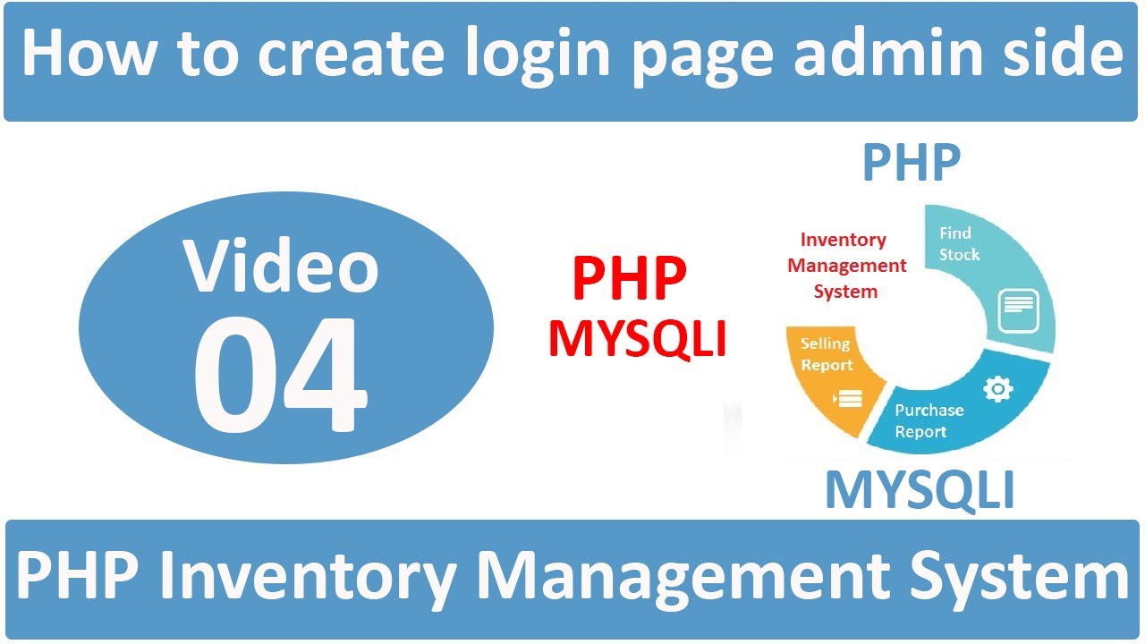how to create login page admin side in php ims