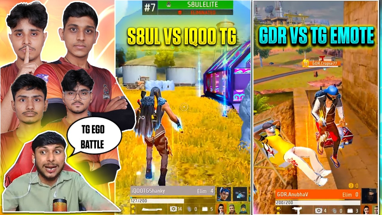 IQOO TG VS S8UL EGO BATTLE | GDR SHOW EMOTE TO TG | SHANKY SOLO 10 KILLS | TG IS ON FIRE | FFMIC