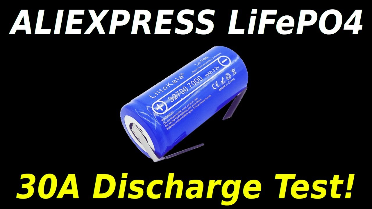 LiFePO4 Aliexpress 32700 Cell 30A Max Discharge Test - ACCURATE!