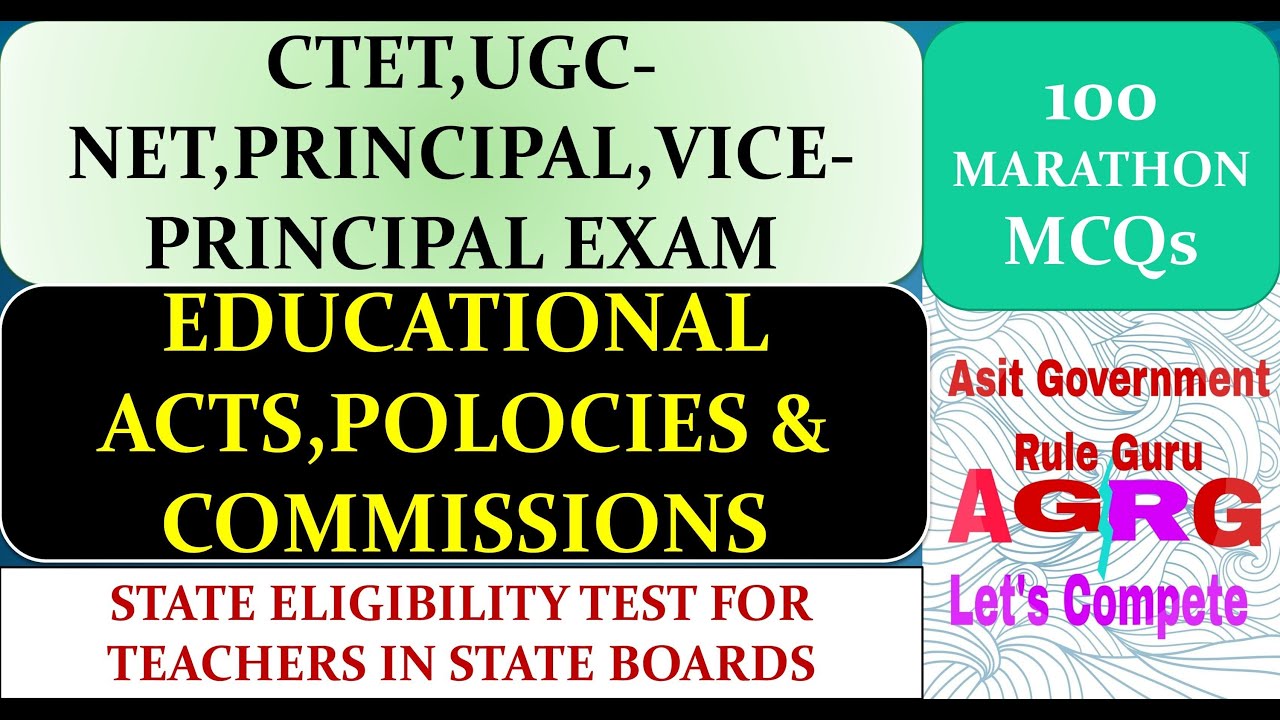 MCQ on Educational Act,Policies & Commissions