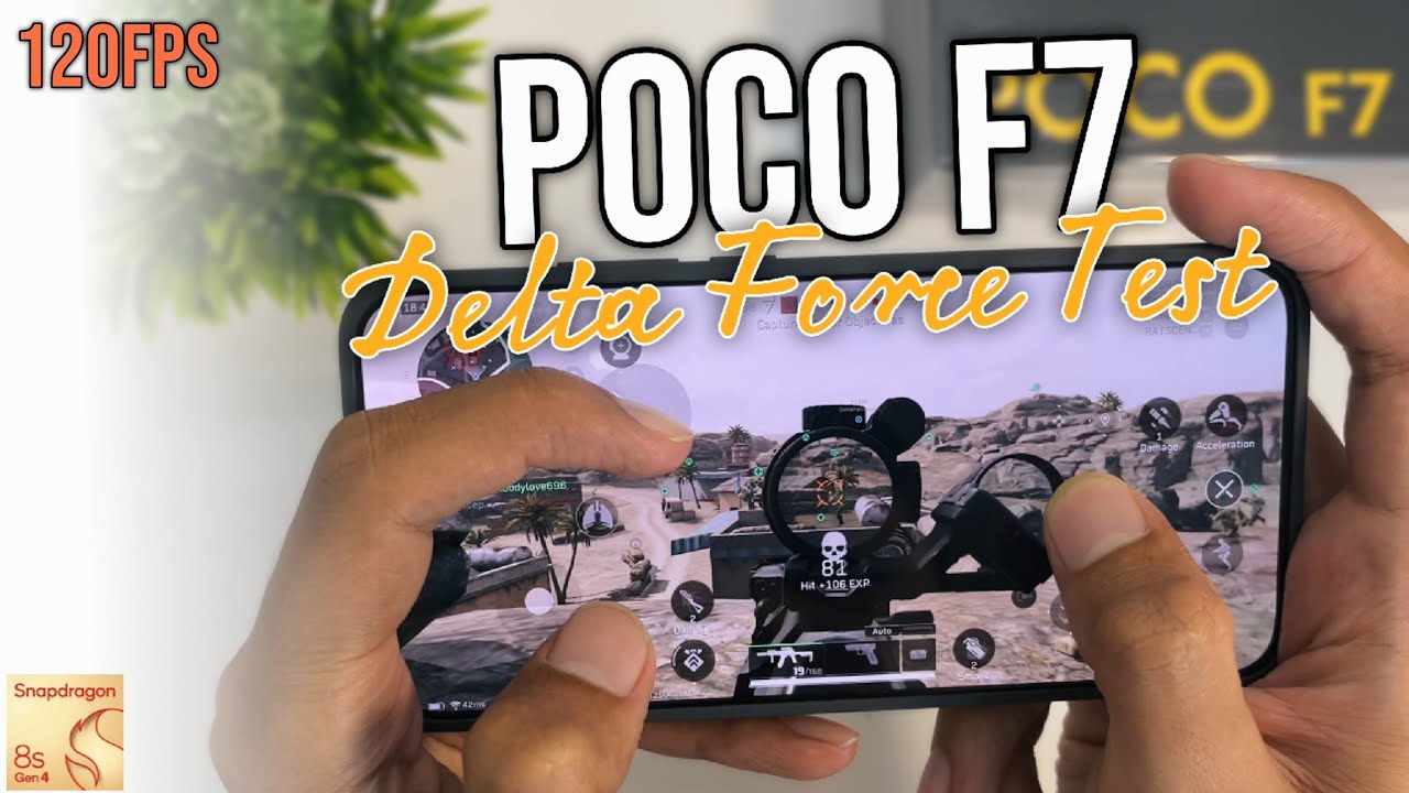 Poco F7 Snapdragon 8s Gen 4 Garena Delta Force 120 Fps Test