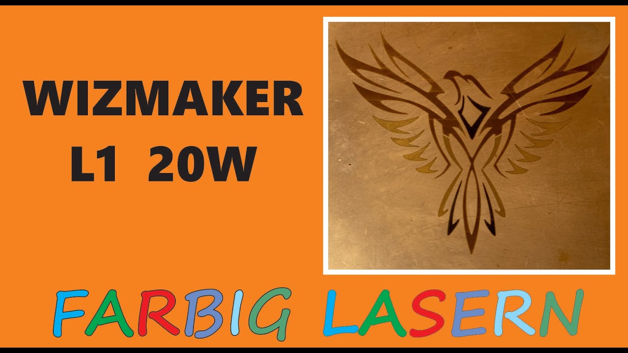 Edelstahl farbig gravieren mit dem Wizmaker L1 20 W