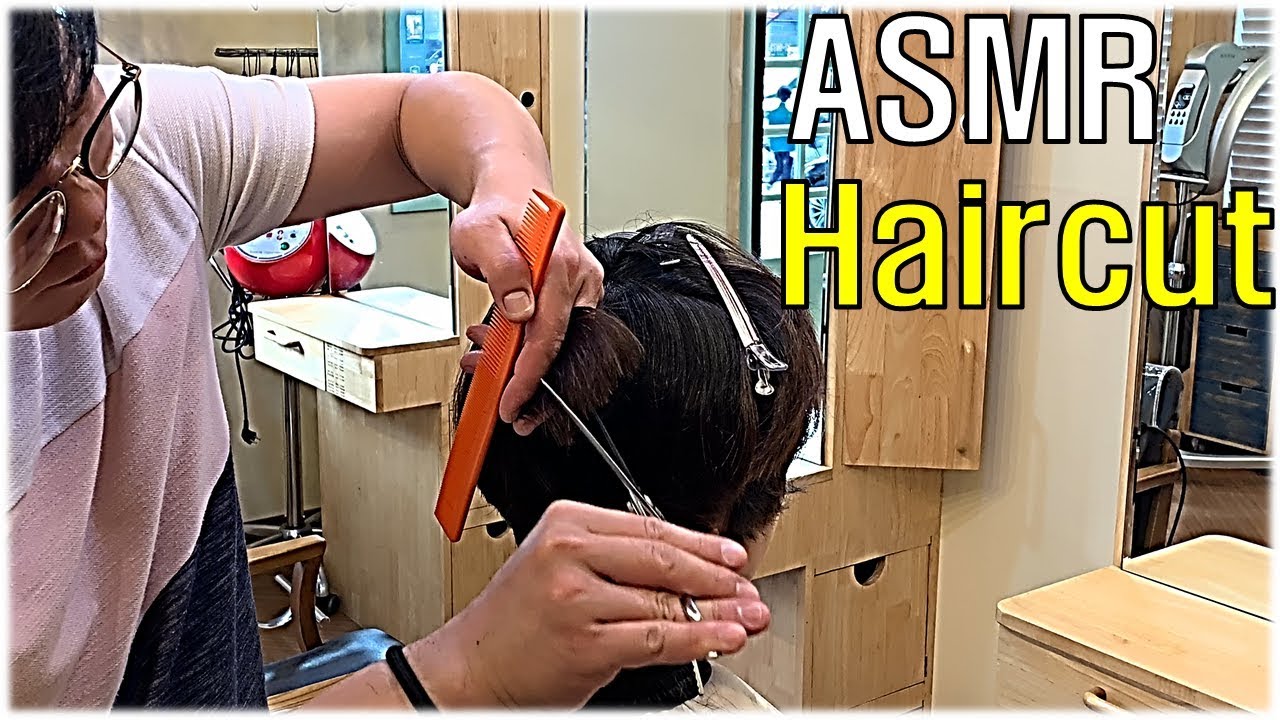 [ASMR]relaxing asmr. ASMR haircut. ASMR hair play. ASMR hair.