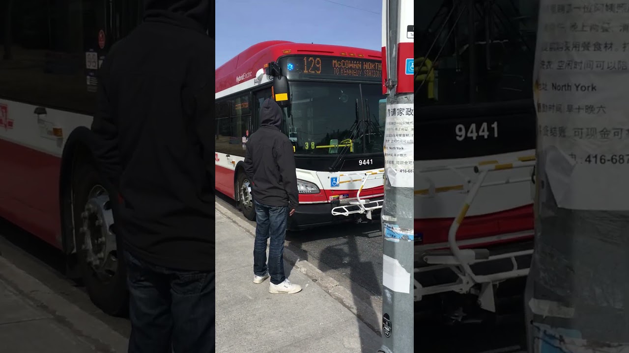 TTC NEW FLYER XDE60 #9441 ON ROUTE 129B SOUTHBOUND TO KENNEDY STATION