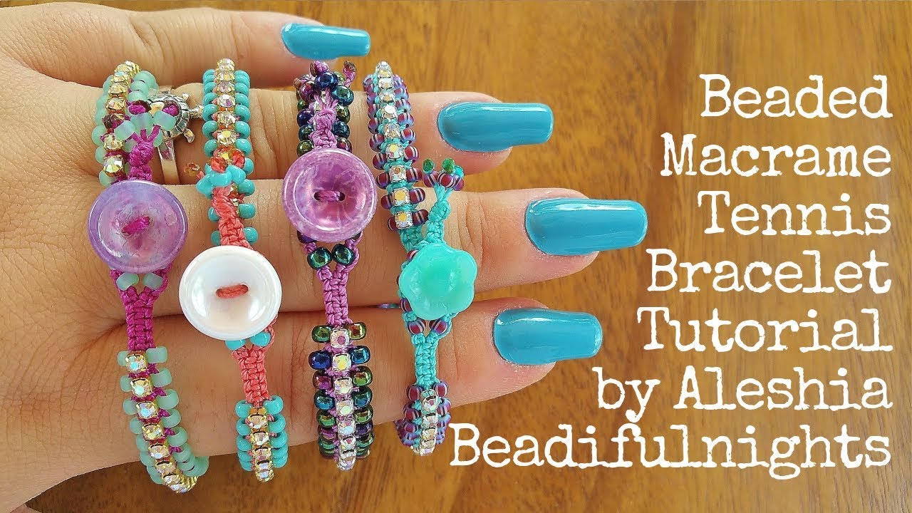 Beaded Macrame Tennis Bracelet Tutorial
