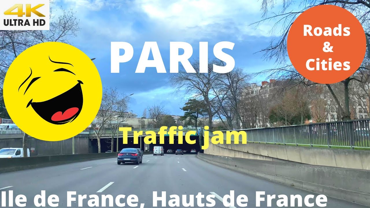PARIS 4K - Traffic jam - Ile de France, Hauts de France
